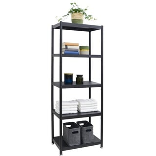 shelfr Industrial Design Metallregal 61x41x170 Standregal 5 Ebenen Metall Regal Schwarz