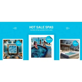 Freistehender Outdoor-Whirlpool Massagebad Außenwhirlpool Whirlwanne 200x200 cm - Weiß