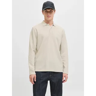 JACK & JONES Austin Langarm-polo - moonbeam Classic - M