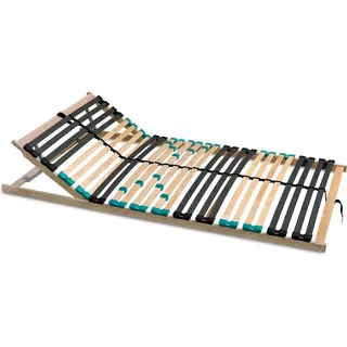 Coemo 7-Zonen Lattenrost DRÖMSON 140x200 cm 28 Federleisten Kopfteil verstellbar Selbstmontage