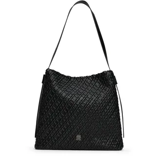 Tommy Hilfiger Braided Maxi Hobo Shopper Kunstleder Black
