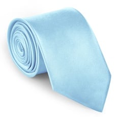 URAQT Herren Krawatten, Satin Elegant Krawatte 8 cm für Herren, Klassische Hochzeit Krawatte für Büro oder Festliche Veranstaltungen (Blau)