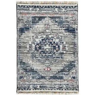 Läufer , Creme, Grau , Textil , Vintage , rechteckig , 80x300 cm , Teppiche und Böden, Teppiche, Teppichläufer, Läufer