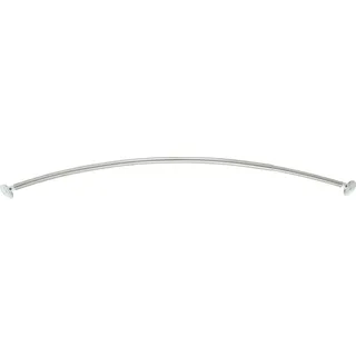 WENKO Badewannen Teleskop Vorhang Stange Dusche Badezimmer Chrom 110-200 cm - Silber