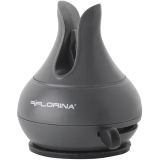 FLORINA Messerschärfer | Manueller Messerschleifer SHARP | Hartmetallklinge | Rutschfester Saugnapf | Messer Schärfen & Schleifen | Küchenmesserschärfer | Farbe: Grau