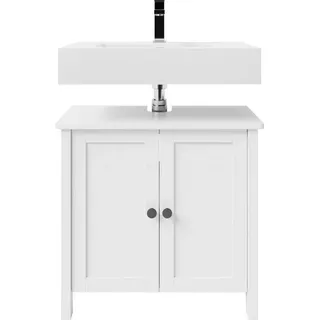 WELLTIME Waschbeckenunterschrank »SYLT« Badmöbel, Breite 65cm, weiß,