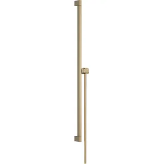hansgrohe Unica Duschstange E PURO, 90 cm mit Easy Slide Duschkopfhalter und Duschschlauch, 24403140, Farbe: Brushed Bronze