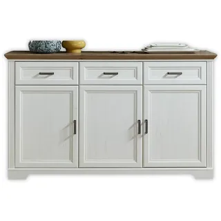 Die Möbelfundgrube Sideboard Jasmin 166 x 102 x 48 cm weiß