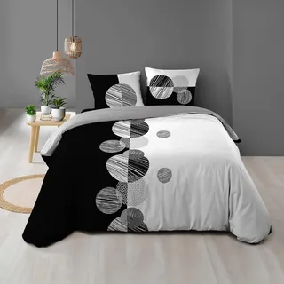 douceur d'intérieur Stormi 3-teiliges Bettwäscheset (240 x 220 cm), 100 Prozent Baumwolle