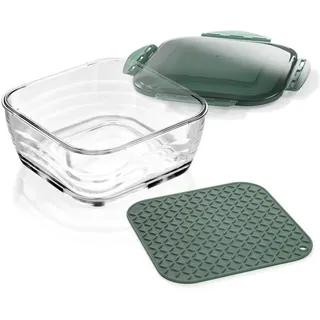 Genius Nicer Dicer Chef Glasschüssel Set Grün 3-tlg.