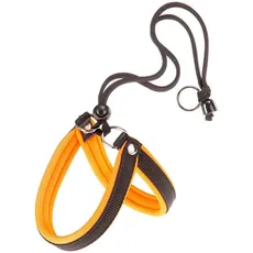 Ferplast Ergonomisches Hundegeschirr AGILA FLUO 1, ausgezeichnete Passform, Kordelzug-Verschluss, weiche Polsterung, A = B 26 ÷ 38 cm 15 mm Orange