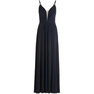 Abendkleid VERA MONT "Abendkleid mit Lurexfaden", Damen, Gr. 34, EURO, blau (dunkelblau, grau), Obermaterial: 92% Polyamid PA. 5% Polyester PES. 3% Elasthan EL., Kleider Abendkleid