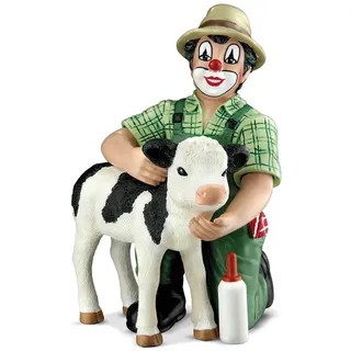 Gildeclowns GILDE Clown Landliebe aus Kunstharz - Dorfleben Geschenk Dekofigur Sammlerstück - Mehrfarbig, 13 cm hoch, 9 cm breit, 8 cm tief