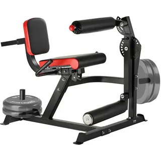 Vevor sitzende Beinstrecker und Curl-Maschine Trainingsgerät Beinpresse Beintrainer (317 kg belatbar), verstellbare Bein-Trainingsbank, Bein-Drehstrecker Krafttrainingsgerät für Heim-Fitnessstudio