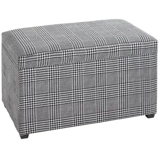 Haku-Möbel HAKU Möbel Sitztruhe 25529 schwarz, weiß, Holz 65,0 cm