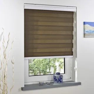 LIEDECO Duo-Rollo mit Blende 60 x 160 cm braun
