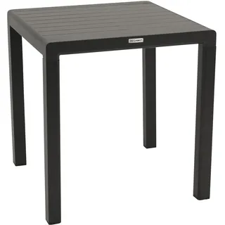 DEGAMO Bistrotisch Gartentisch PARIS 70x70cm, Aluminium anthrazit, wetterfest - Grau