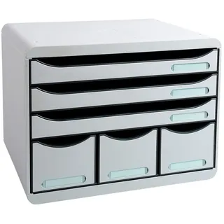 Exacompta Ablagebox Office Querformat 38,8 x 30,5 x 29 cm 6-tlg. grau