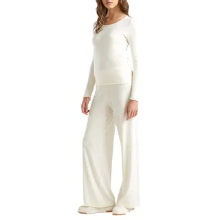 United Colors of Benetton Damen 10943f00r Hose, Weiß, M