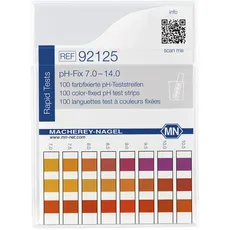 Macherey & Nagel ML-6711 Farbfixiert Nicht blutend pH-Teststreifen, pH-Fix 7.0-14.0, 85mm Länge x 5.5mm Breite, 100 Stück