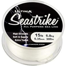ULTIMA Unisex-Adult Seastrike Sterk Angelschnur-300m Spule, Transparent, 0.35mm-15.0lb/6.8kg