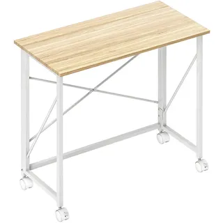 Homcom Schreibtisch Eiche Weiß