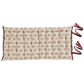 Atmosphera Bodenkissen Ikat Jacquard 60 x 120 cm Beige