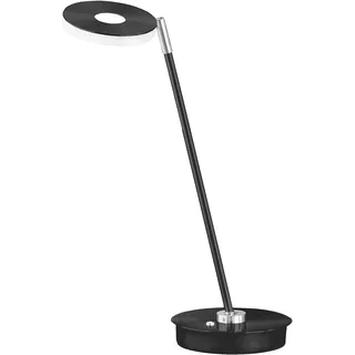 Fischer & Honsel|Tischleuchte, Dent|sandschwarz|chromfarben|H: 46,00 cm, D: 16,00 cm Ausl. Wand: 28,00 cm|stufenlos dimmbar|CCT 3 Stufen|1x LED 7,5 Watt 2700/3350/4000|820 lm|EEG: F|50614