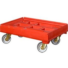 Transportroller für Behälter 600 x 400 mm, rot