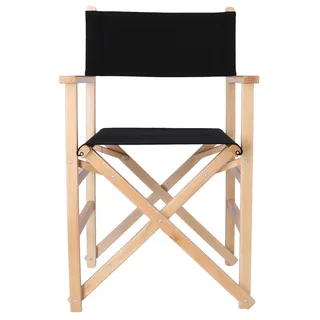 Aranaz Gerader Klappsessel aus Holz, Schwarz, 51 x 46 x 86 cm