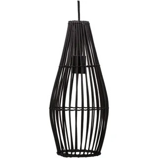 Pauleen 48199 Timber Love Pendelleuchte max. 20 Watt Schwarz Rattan, Metall E27