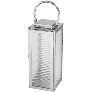 Fink Laterne MALAGA Edelstahl/Glas Silber