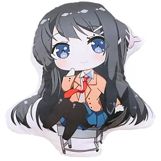 Jilijia Rascal Does Not Dream Of Bunny Girl Senpai Plüschkissen Sakurajima Mai/Azusagawa Kaede Plüschkissen Anime Doppelseitiger Druck Cartoon Kissen Home Decorative