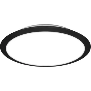 BRILONER – Deckenlampe für das Bad, Deckenleuchte mit einstellbarer Lichtfarbe, LED Lampe, Badezimmerlampe, Badlampe, IP44 Spritzwasserschutz, 370x65 mm, Schwarz