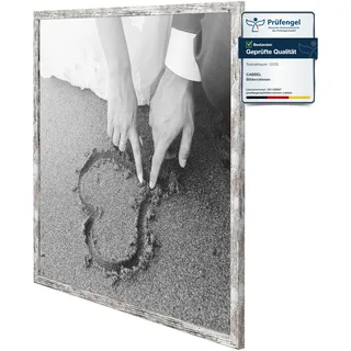 CABBEL 1x Bilderrahmen 60x60 cm Birke Rahmen 1-Pack | Dokumentenrahmen, Collage, Poster | MDF Holz-Posterrahmen Acrylglas | Picture Frame, Puzzlerahmen, Bilder, Fotorahmen zum Aufhängen