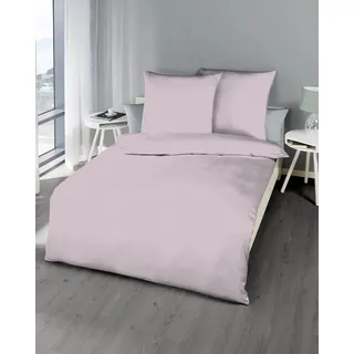 Uni Mako-Satin rosé 155 x 220 cm + 80 x 80 cm