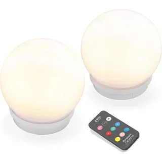 Esotec Solar-Leuchtkugeln, multicolor, 2er-Set, Fernbedienung