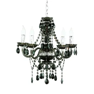 Reality|Trio Acryl Kronleuchter Lüster, 5-flammig ~ schwarz