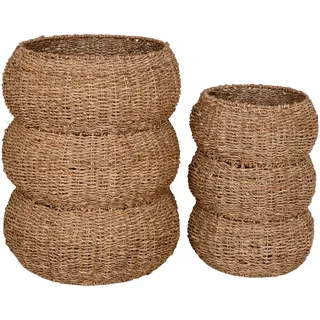 XXXLutz Korbset Sarbas Baskets Hellbraun, 2er Set