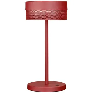 Hell Akku-Tischleuchte , Rot , Metall , 30 cm , kabellos , Lampen & Leuchten, Innenbeleuchtung, Tischlampen, Akku-Tischlampen