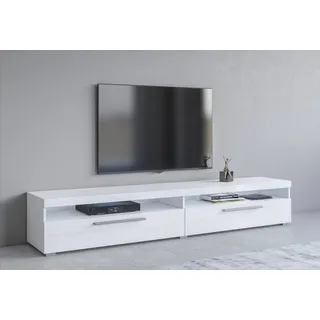 OTTO home India Lowboard 200 cm Weiß Kunststoff/Spanplatte