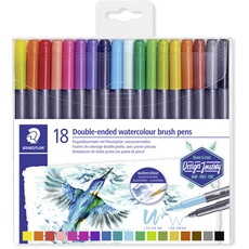 Staedtler Double-ended watercol. brush 18pcs