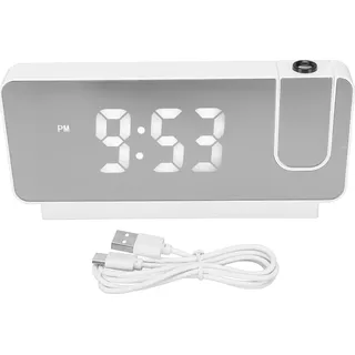 Projektion Wecker Uhrzeit Datum Temperaturanzeige 180 Grad Weitwinkel HD LED -Bildschirm für Heimweite projiziert