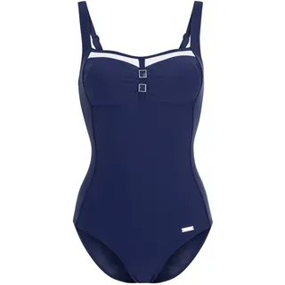 LASCANA LASCANA, Badeanzug mit Kontrastdetails und Shaping-Effekt, blau