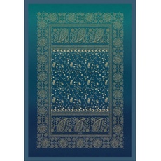 Bild von Brenta Plaid aus 100% Baumwolle in der Farbe Blau B1, Maße: 135x190 cm