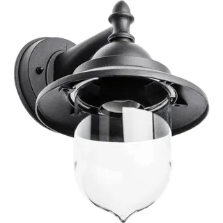 GTV Lighting Außenleuchte Aluminium IP54 E27 schwarz