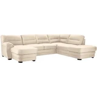 Mivano Wohnlandschaft Royale, Zeitlose Sofalandschaft mit hohen Rückenlehnen, 316 x 90 x 230, Mikrofaser, beige