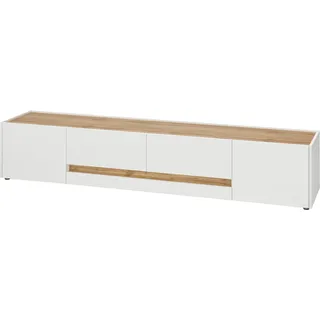 Home Affaire City/Giron Lowboard 220 cm Weiß Holz
