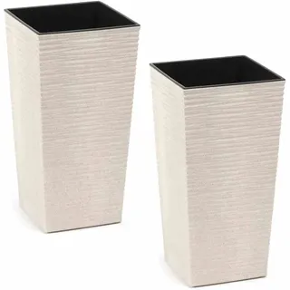 Siena Garden Nizza Set 2-tlg. 25 x 25 x 46,5 cm weiß