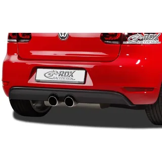 RDX Racedesign Heckschürzenansatz (Diffuser) kompatibel mit Volkswagen Golf VI GTI/ GTD 2007-2013 (GFK)